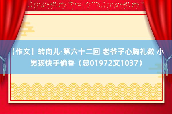 【作文】转向儿·第六十二回 老爷子心胸礼数 小男孩快手偷香（总01972文1037）